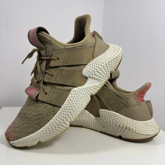 adidas Prophere J Sneaker‎ Big Girls Size 5.5Y Khaki Pink Chunky Upper AQ0508