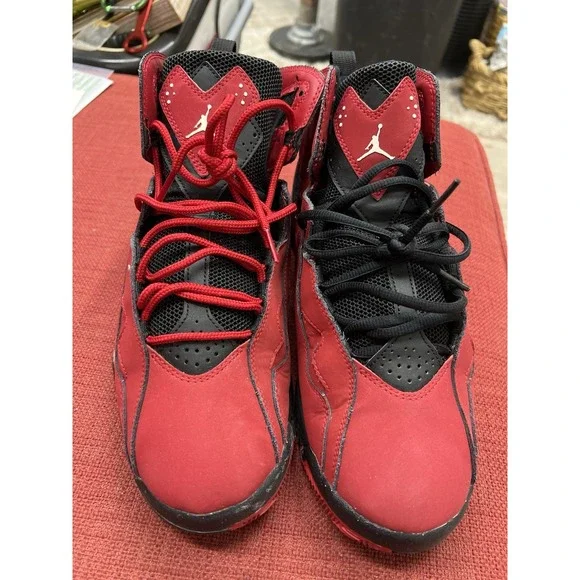 Air Jordan Men's Size 10 True Flight 342964-610 Red Black‎ -040