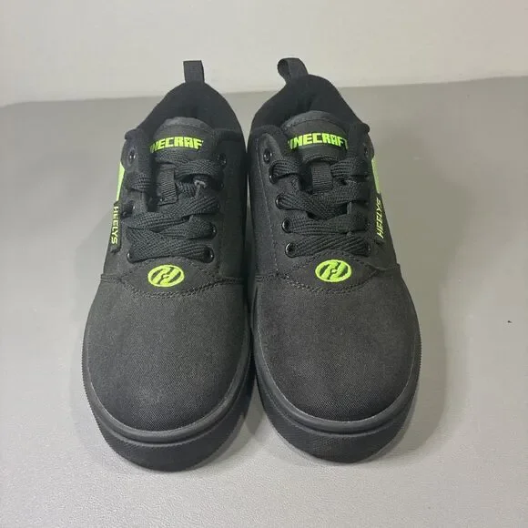 Heelys Pro 20 Minecraft Black Skate Shoes With Wheels Youth 4  Worn Once
