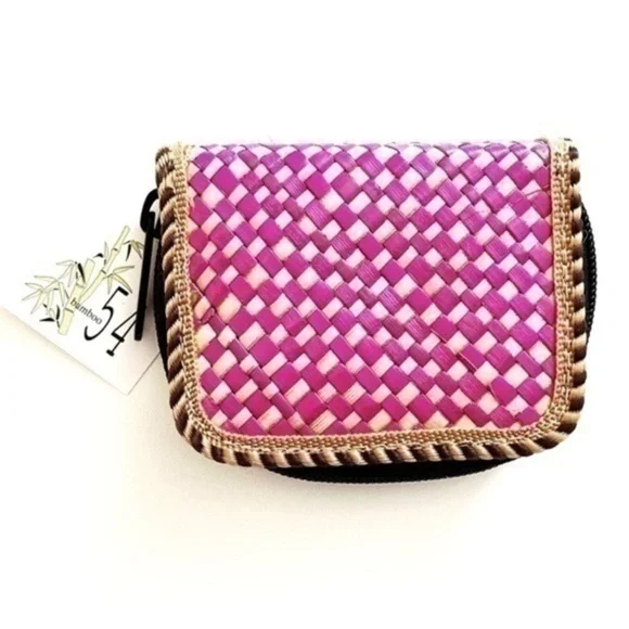 5 for $25! Handwoven Bamboo Coin Purse!