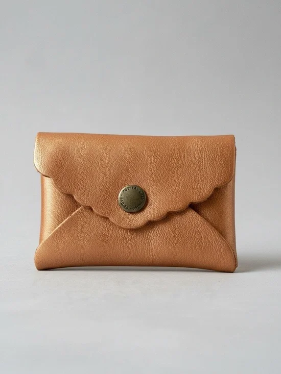 New Portland Leather Hava Daisy Wallet  Scallop Envelope Wallet Unicorn 🦄