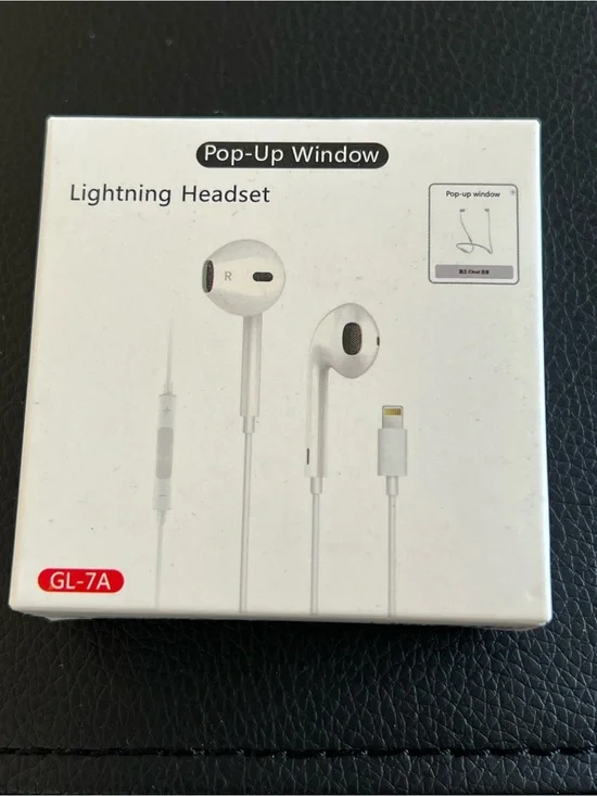 Pop-Up Window Lightning Headset GL-7A in White