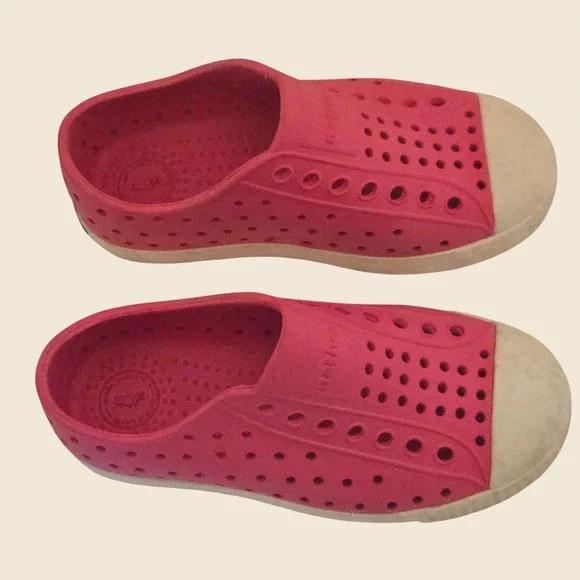 Native Jefferson Kids Pink Perforated Slip On Sneakers Shoes Size C10