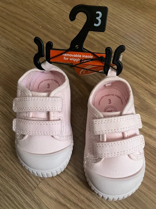 wonder nation Light Pink Canvas Velcro  Kids Sneakers