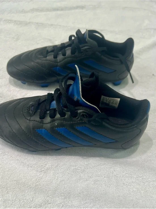 adidas Kids Black and Blue Soccer Cleats