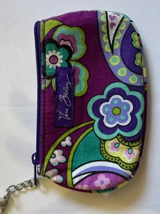 Vera Bradley Coin Purse- Purple and green floral