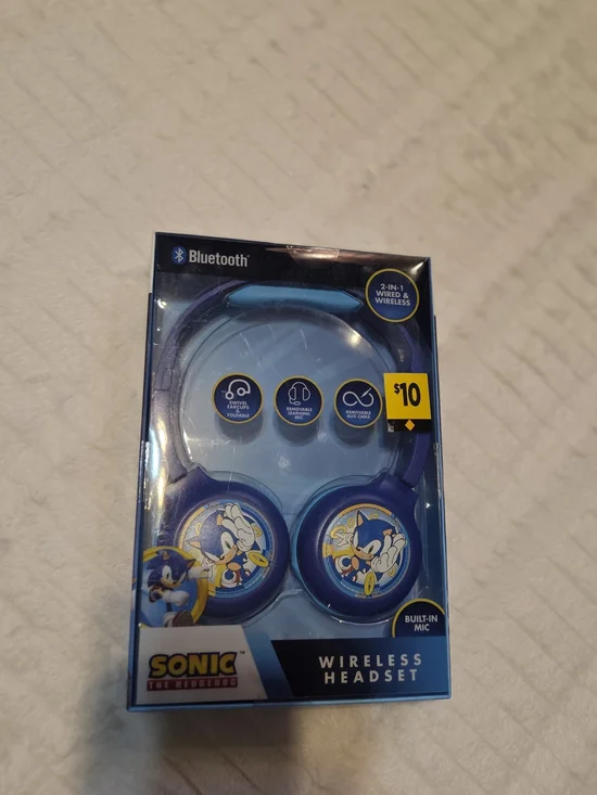 Nib Sonic Blue Wireless Bluetooth Headset with Built-In Mic