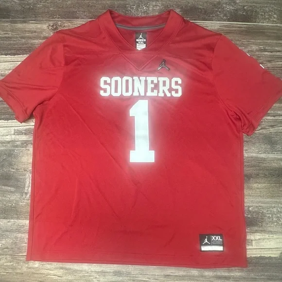 Jordan Oklahoma Sooners #1 Football Jersey Men’s - XXL - Dri-Fit - GUC
