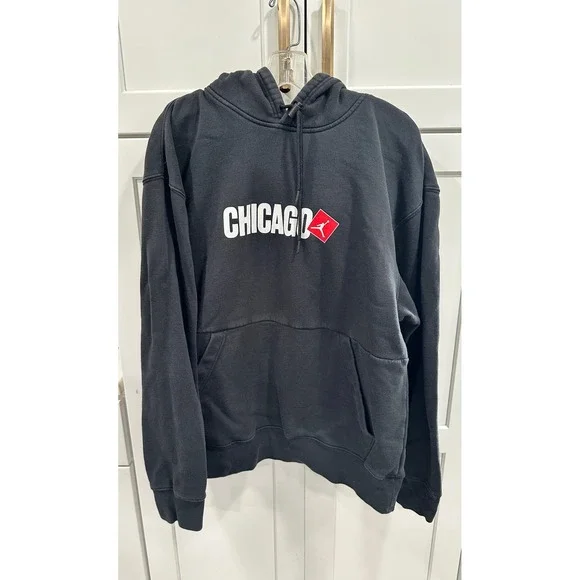 Jordan Chicago Pullover Hoodie Sweatshirt‎ Red Jumpman Men's Sz L