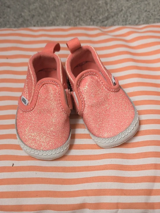Vans Toddler Glitter Slip-On Sneakers - Coral Pink