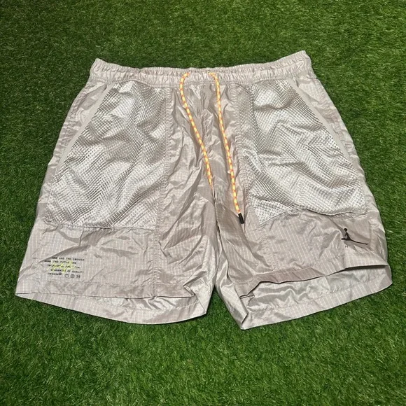 Jordan 23 Engineered Metallic Silver Ripstop Mesh Shorts DM1406-012 Mens XL