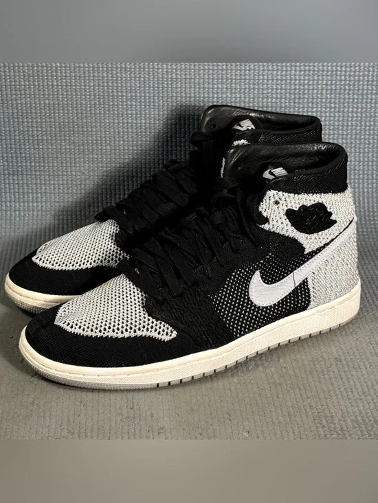 Nike Air Jordan 1 Retro High FlyKnit Shadow Black Shoes 919704-003 Men’s Size 10