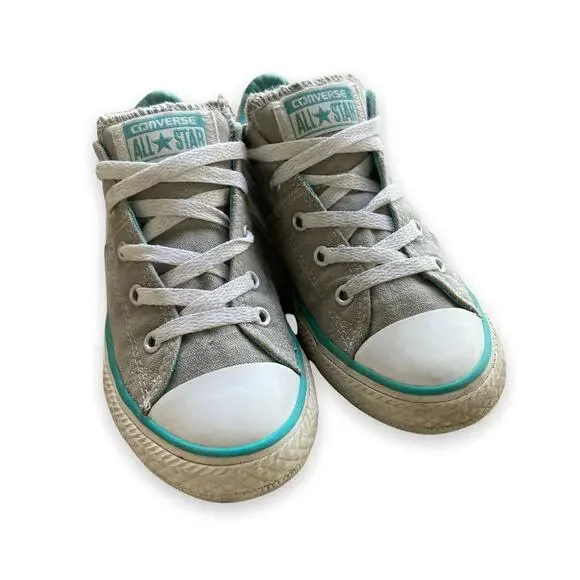 Converse Girls Low Tops Size‎ 2 Chuck Taylor All Star Dolphin Aegean Aqua White