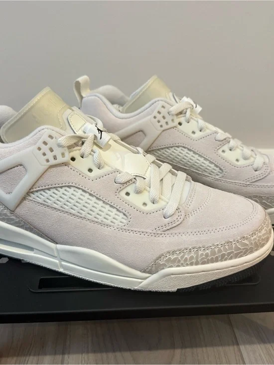 Jordan Pale Pink and Ivory Suede Sneakers