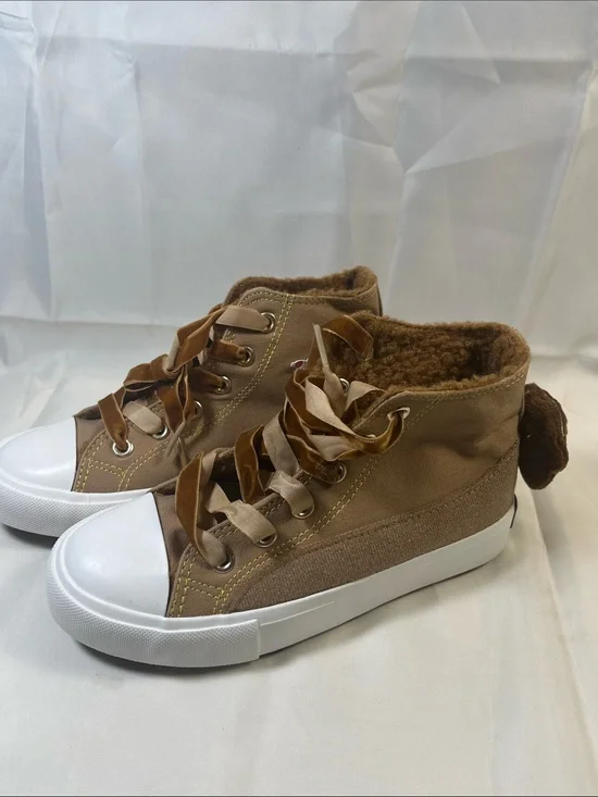 Kids Brown High-Top Rain & Snow Boots with Plush Lining