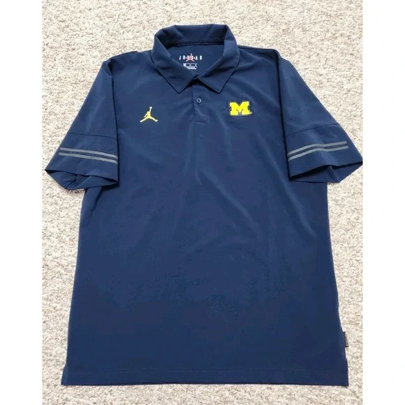 Jordan Shirt Mens M On‎ Field Michigan Wolverines Team Issued Polyester Spandex
