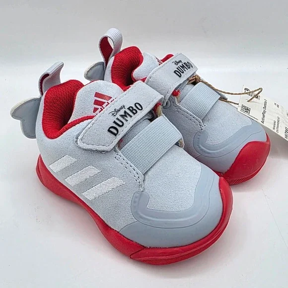 Adidas ActivePlay Dumbo Disney Infant Sneakers Grey Red Size 4K