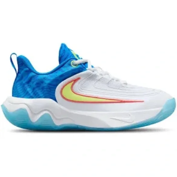 Nike Giannis Immortality 4 sneakers white blue kids size‎ 1Y athletic activewear
