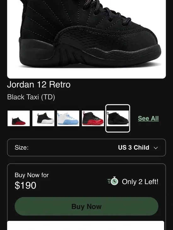 Jordan Kids Sneakers in Black