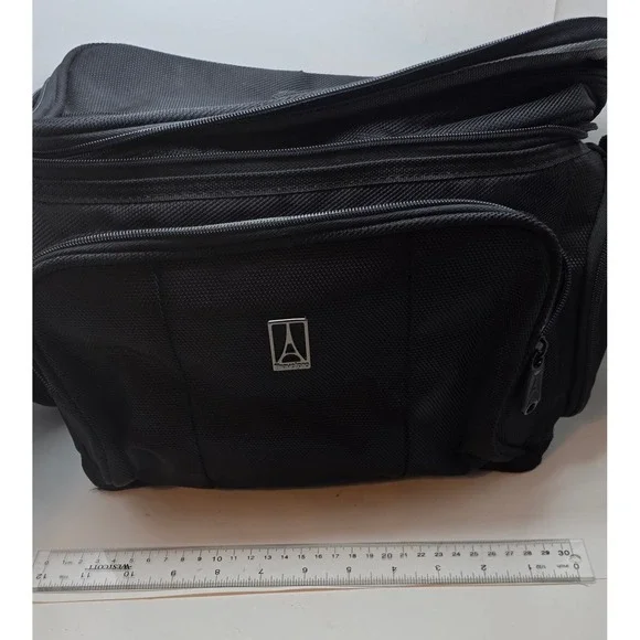 Travelpro Crew Cooler Bag Black Ballistic Nylon Insulated Lunch Tote Flight Crew