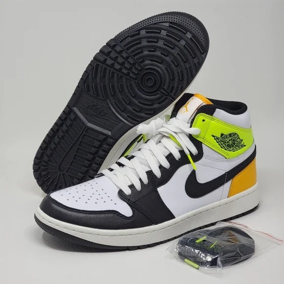 Air Jordan 1 High G Men Size 11.5 Golf Shoes White Gold Volt DQ0660-105 New