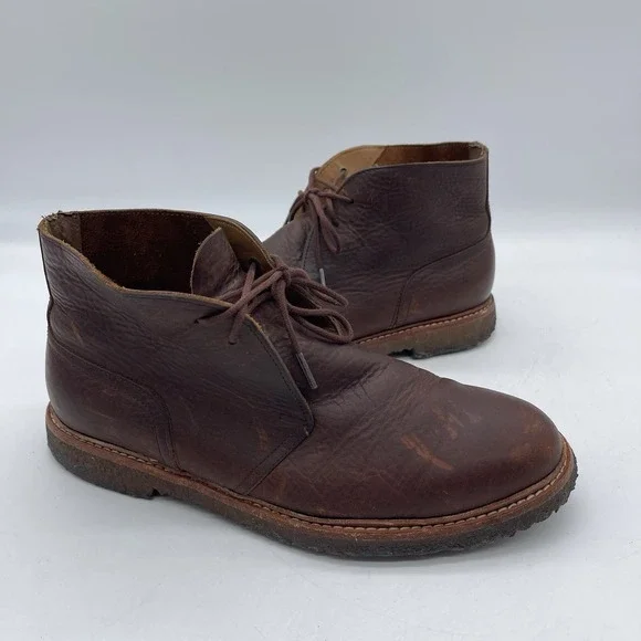 Polo Ralph Lauren Karlyle Mens Approximate Size 9/9.5 Chukka Boots Brown Leather