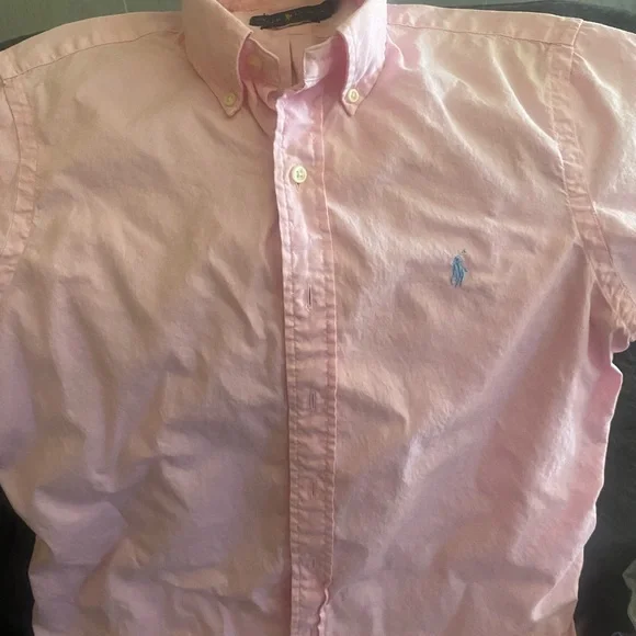 Polo by Ralph Lauren Light Pink Button-Down Oxford Shirt with Blue Pony
