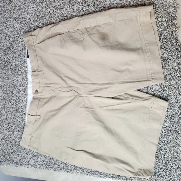 POLO Ralph Lauren Men's Stretch Classic‎ Fit Flat Front Khaki Shorts Size 38