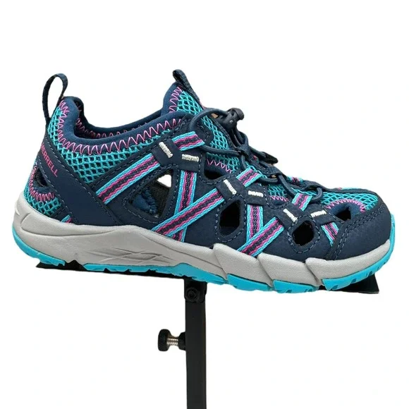 Merrell Little Girl's Sport Sandals Size 11 Aqua-Blue Water Friendly Closed‎ Toe