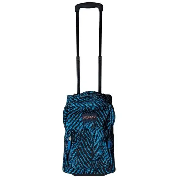 Jansport Wheeled Superbreak Rolling Backpack The 9 Carry Luggage Suitcase Blue