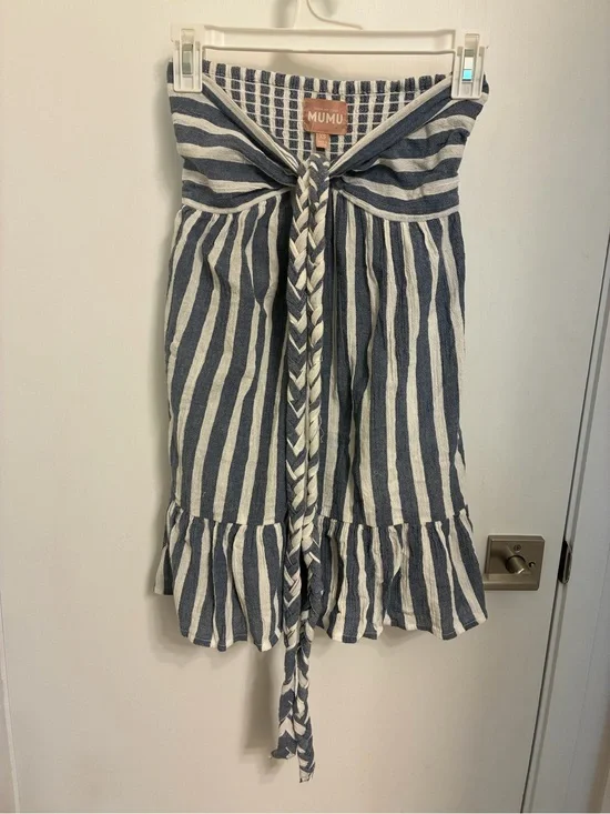 Show Me Your Mumu - Johanna Mini Dress - Sea Stripe. Size XS