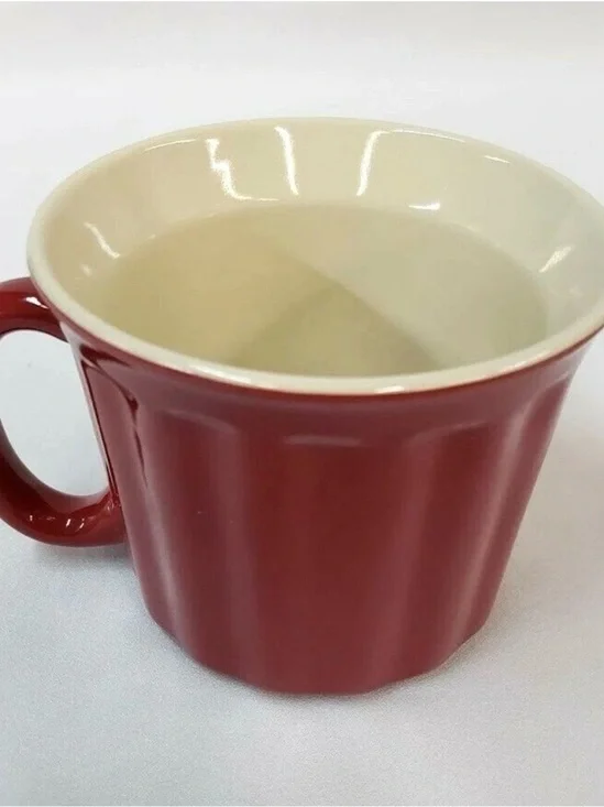 Rustic Red Stoneware Coffee Mug | Farmhouse Latte Cup | Cozy Mug | Vintage Style