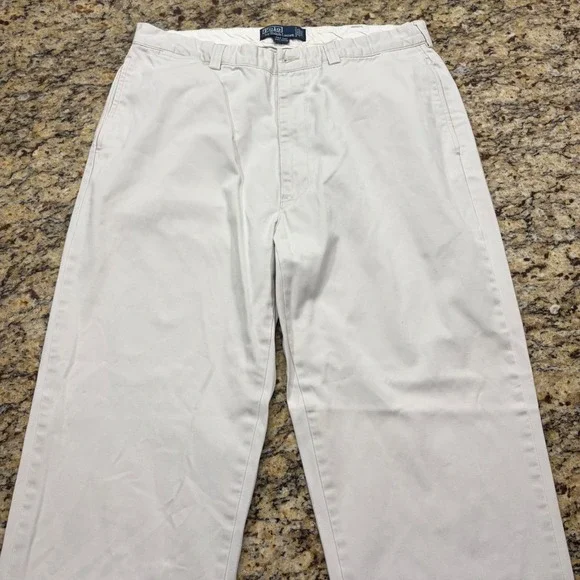 Polo Ralph Lauren Philip Pant Mens 36x34 Beige Cotton Chino Straight Leg Stone