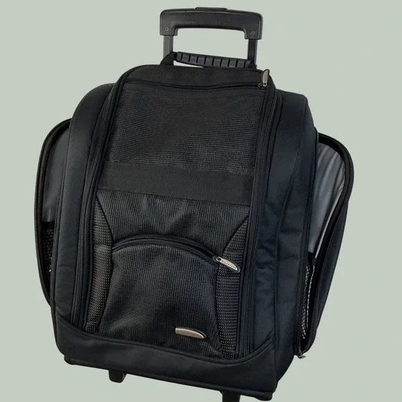 Travelon Carry on Luggage Compact Rolling Under Seat Bag 1005 CH06 Handle