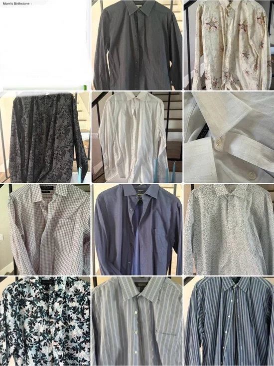 Designer MenDress Shirts All Should Fit Sz Large, Take All READ shipping!