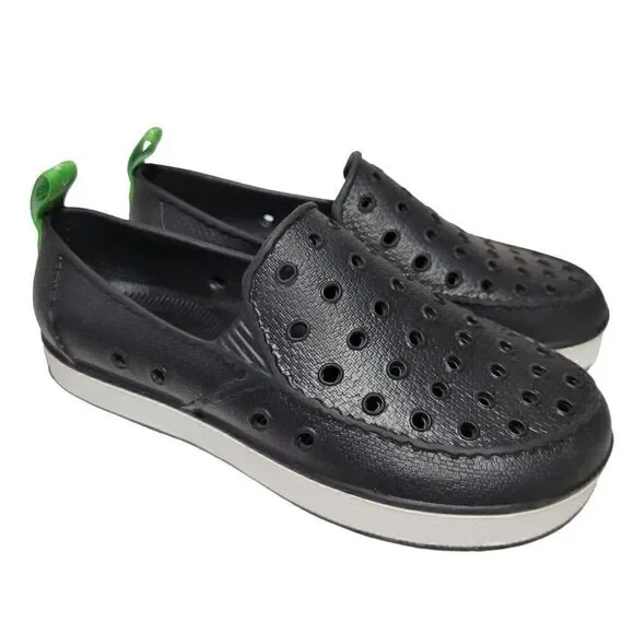 Sanuk Lil Walker Water Shoes Big Kids Size‎ 1 Youth Black Slip On Loafer Unisex