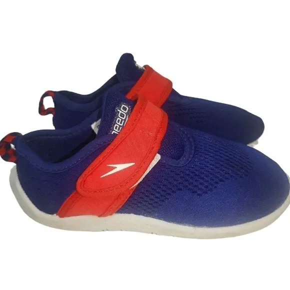 Speedo NWT Boy's XL (11-12) Blue Mesh Shore Explore Rubber Sole Water Shoes