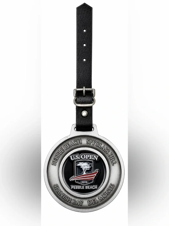 2019 U.S. Open Pebble Beach Golf Resorts Metal Luggage Tag Leather Strap