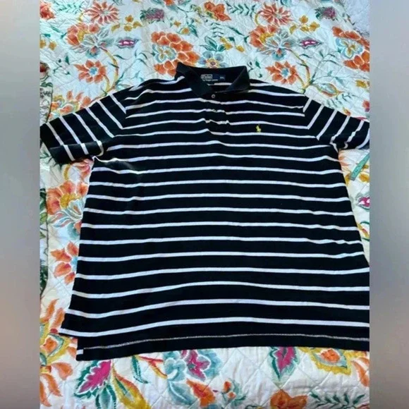 Ralph Lauren black and white polo XXL perfect condition