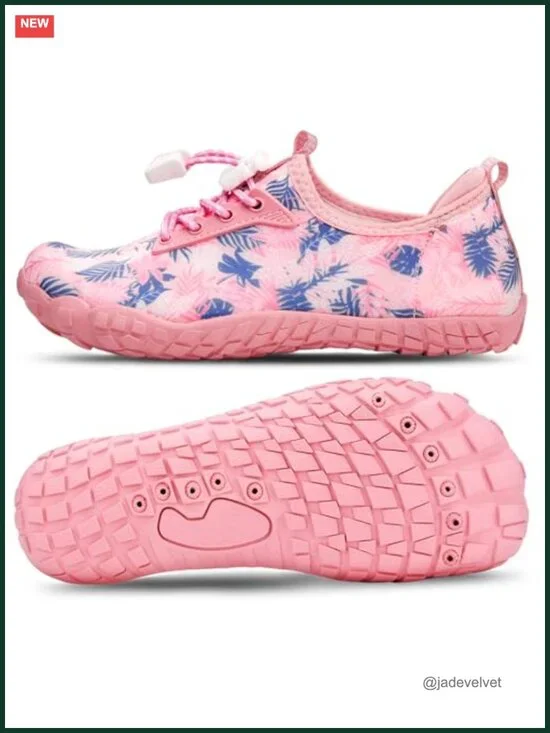 Kids Quick Dry Water Shoes Barefoot Swim Shoes with Wide Toe Box