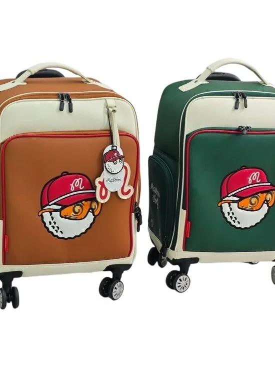 Malbon Golf Rolling suitcase Travel Bag, Unisex Carry-On Luggage