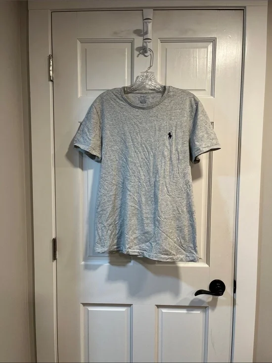 Polo Ralph Lauren Custom Slim Fit Logo T-Shirt in Heathered Grey Size Medium