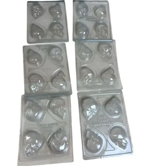 Lot of 6 BWB Chocolate Molds #10036 Skull & Assorted Styles Some Incomplete