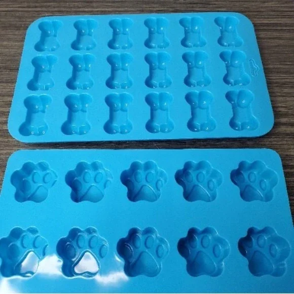 Two Piece Silicone Cat Dog Paw And Bone Mold Set - Ice, Chocolate,  Crafting