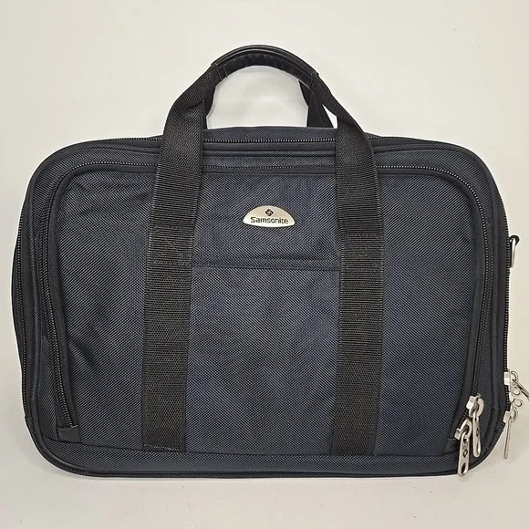 Samsonite Carry On Laptop Expandable Briefcase Luggage Navy‎ Blue
