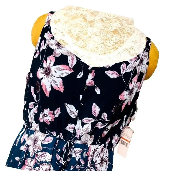 NWT Nanette Lepore Maxi‎ Dress Tier Ruffle Floral Artsy Fairy Womens 3X 24W