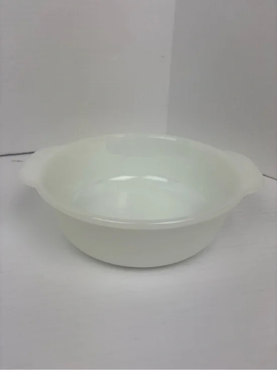Vintage Anchor Hocking Fire King Glass Dish 447 Milk White 1.5 Quart Made in USA