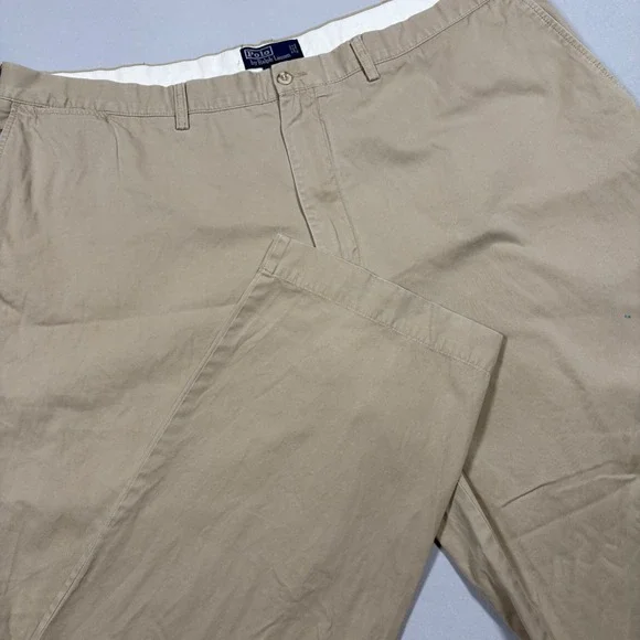 Polo Ralph Lauren Prospect Pant Mens 46x32 Tan Khaki Cotton Chino Big & Tall
