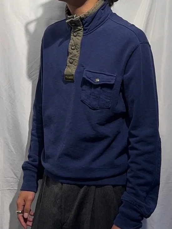 Vintage Polo Ralph Lauren Quarter Snap Zip Pullover Sweatshirt Utility Preppy 10