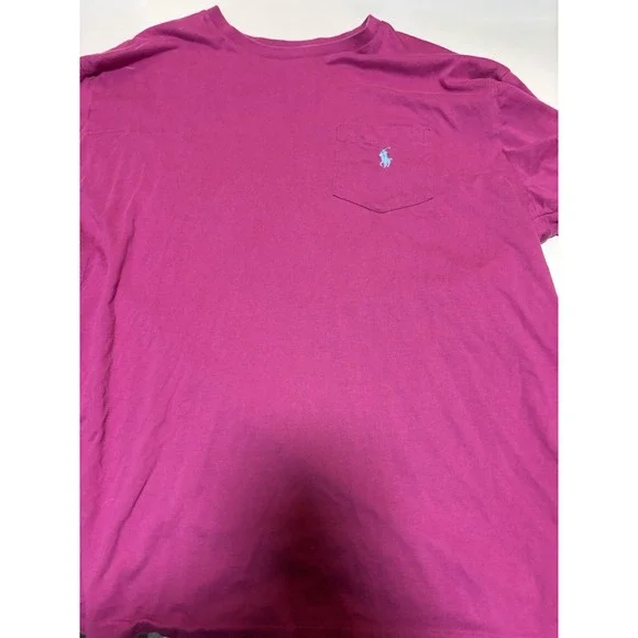 Vintage 90s Polo Ralph Lauren Pink Single Stitch T-shirt. Size‎ L/XL.